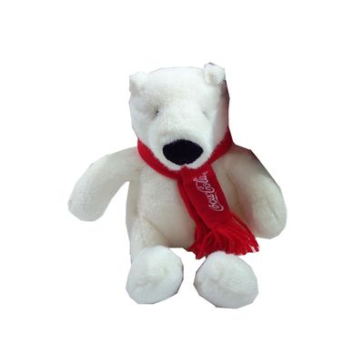 빨간 스카프를 가진 29cm 11.42 인치 선물 박제 동물성 백곰 코카콜라