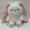 25cm 10&quot; 핑크&amp; 화이트 이스터 플러시 장난감 토끼 토끼 딸기에 채워진 동물