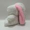 18cm 7&quot; 핑크&amp; 화이트 이스터 플러시 장난감 토끼 토끼 당근에 채워진 동물