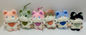 라쿠온 플러시 포장 동물 장난감, 6색 포장 동물 키 체인 가와이 가정 장식 어린이 생일 선물