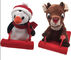 크리스마스 0.23M 9.06in 순록 박제 동물 귀여운 펭귄 박제 동물 스키 장난감