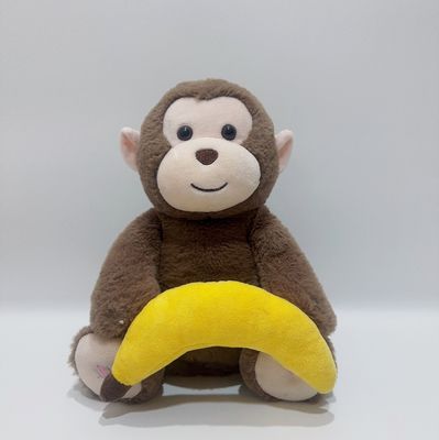 Peek A Boo Monkey with Banana Interactive 반복 봉제 장난감 뮤지컬 노래 말하기