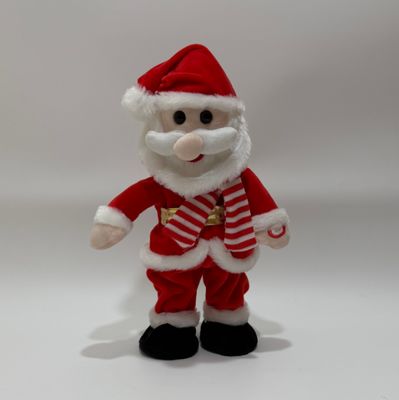 노래하고 춤추는 크리스마스 산타와 사슴