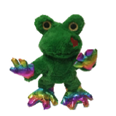 녹색 0.35M 13.78 인치 발렌타인 데이 노래 귀여운 개구리 박제 동물
