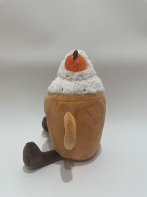 7개 묶음 호박 라떼 봉제 인형, 아이들을 위한 귀여운 음식 봉제 동물 및 집 장식