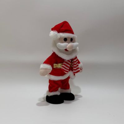 노래하고 춤추는 크리스마스 산타와 사슴