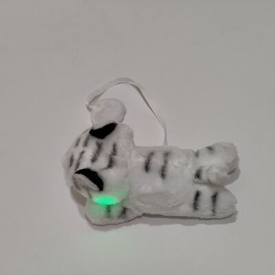 Magnetic Light-Up White Tiger Shoulder Plush Toy with Glowing Feature
