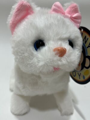 맞춤형 디자인 꽉 차있는 동물 귀여운 귀여운 걷고 있는 고양이 전자 플러시 장난감