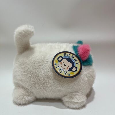 깜빡이는 야옹거리는 복슬복슬한 고양이 봉제 인형 귀여운 야옹거리는 인터랙티브 새끼 고양이 핑크 청록색 장모 스트레스 해소 동반자